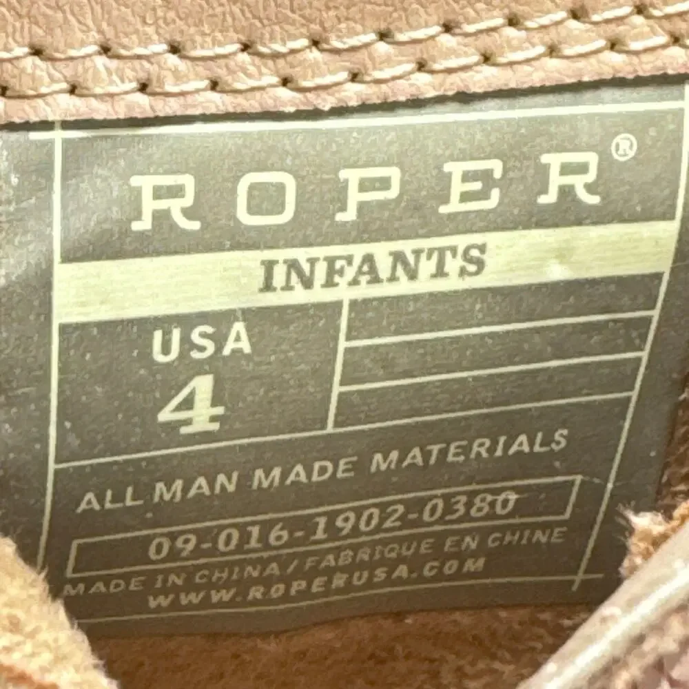 Roper Western Cowbabies Patriot Boots Flag Infants‎ 4 Brown 09-016-1902-0380